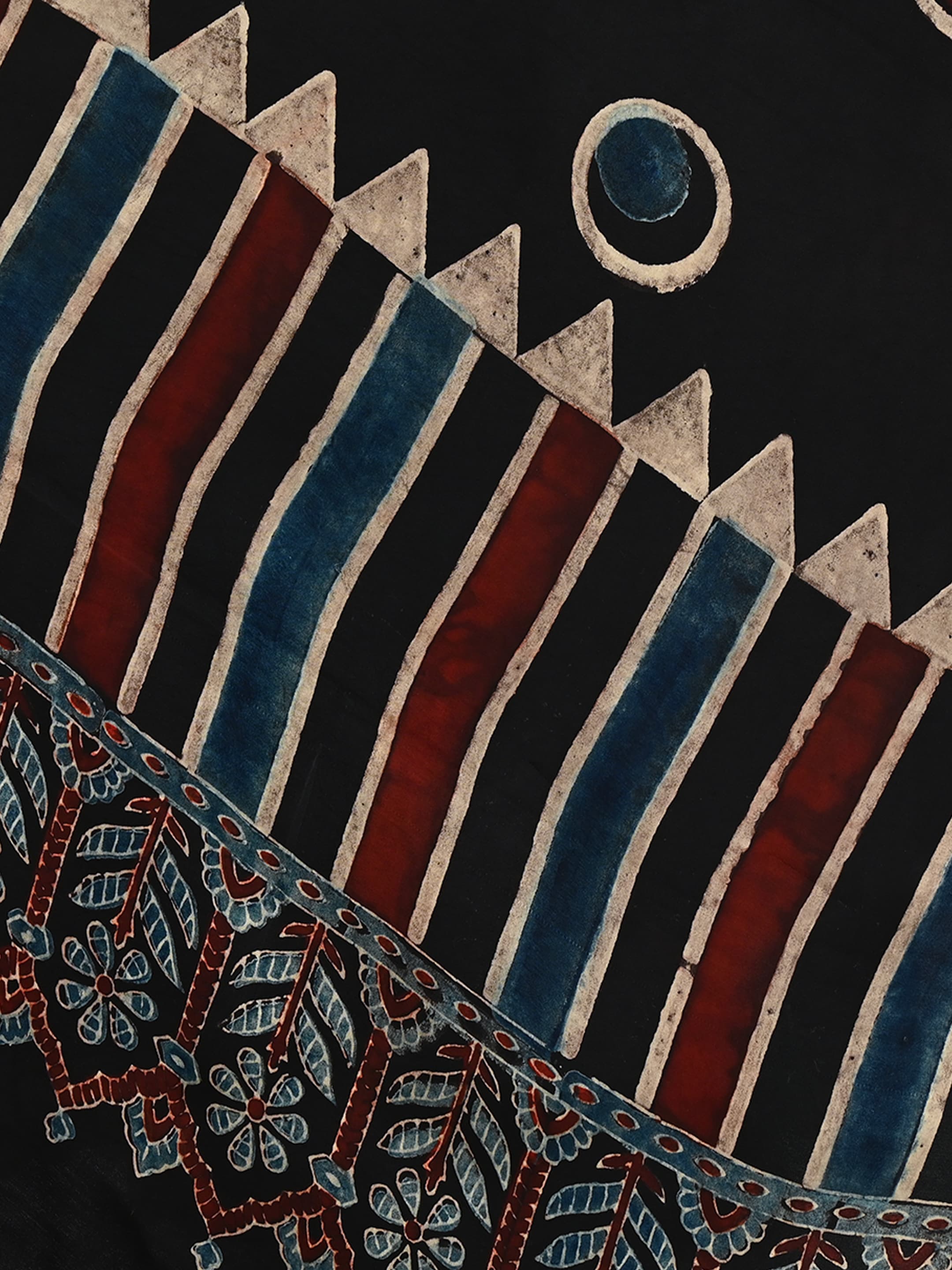 Black Ajrakh Circle Border Dupatta 2