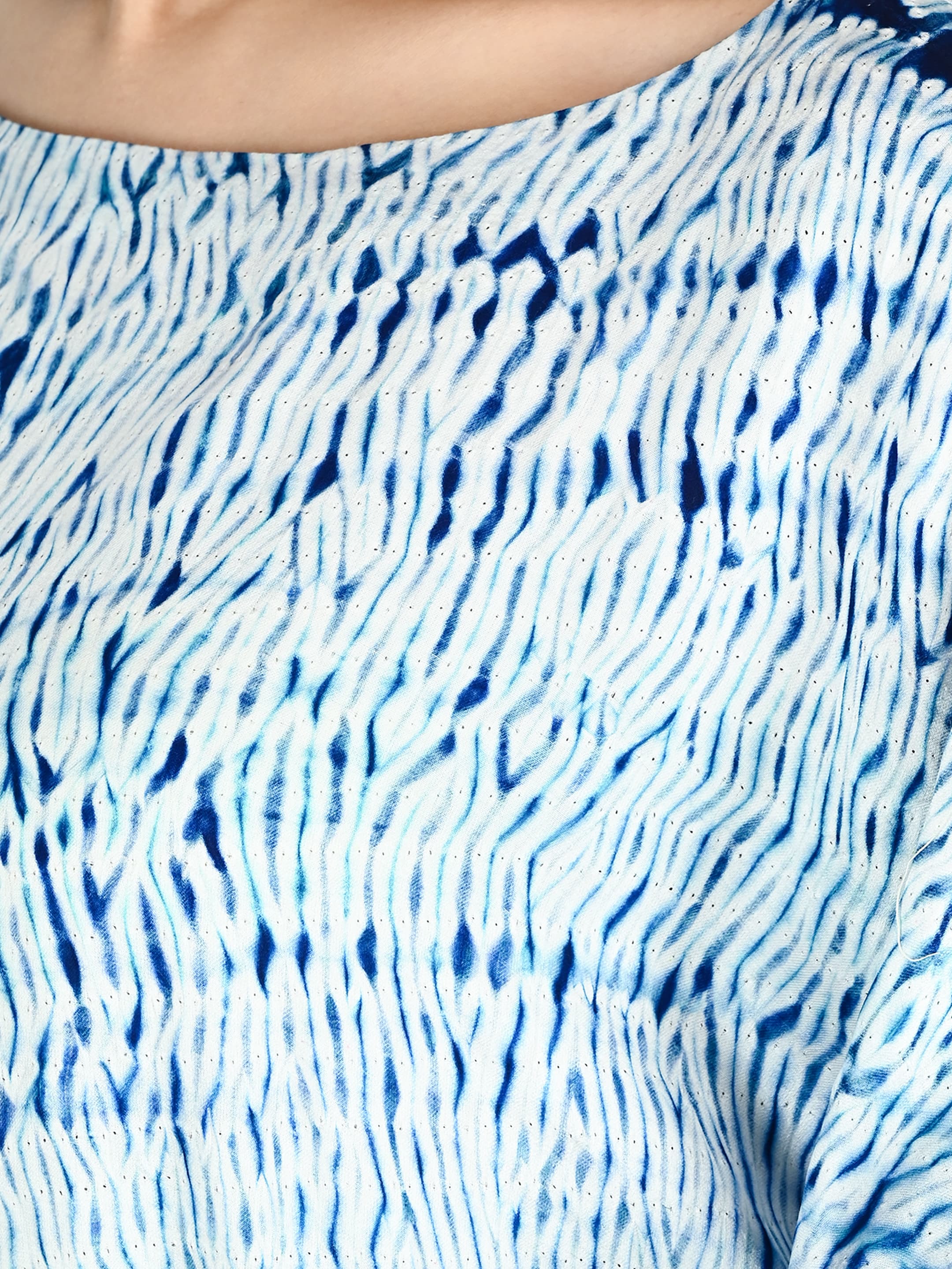 Blue Shibori Ombre Kaftan 5