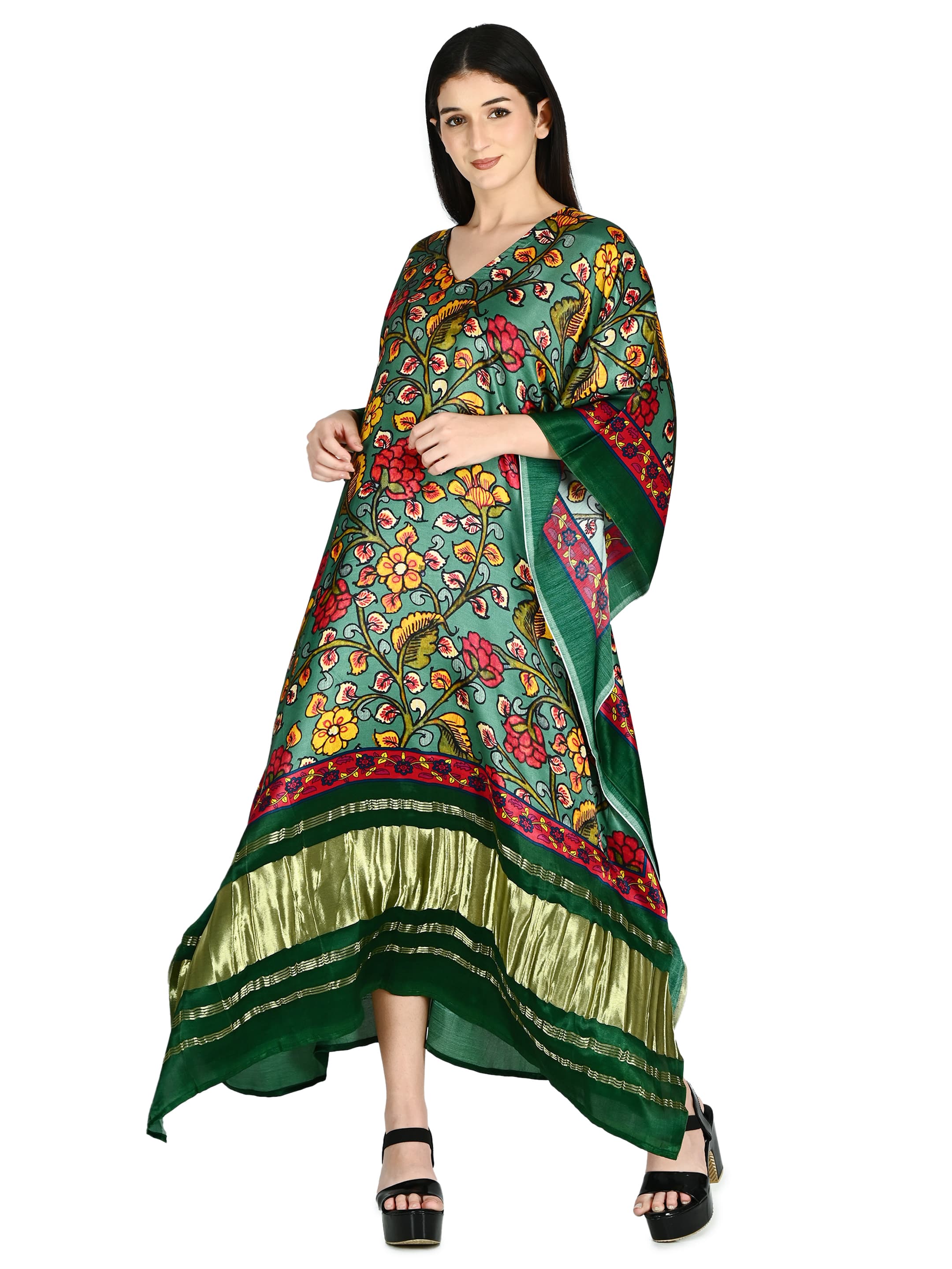 Forest Kalamkari Kaftan