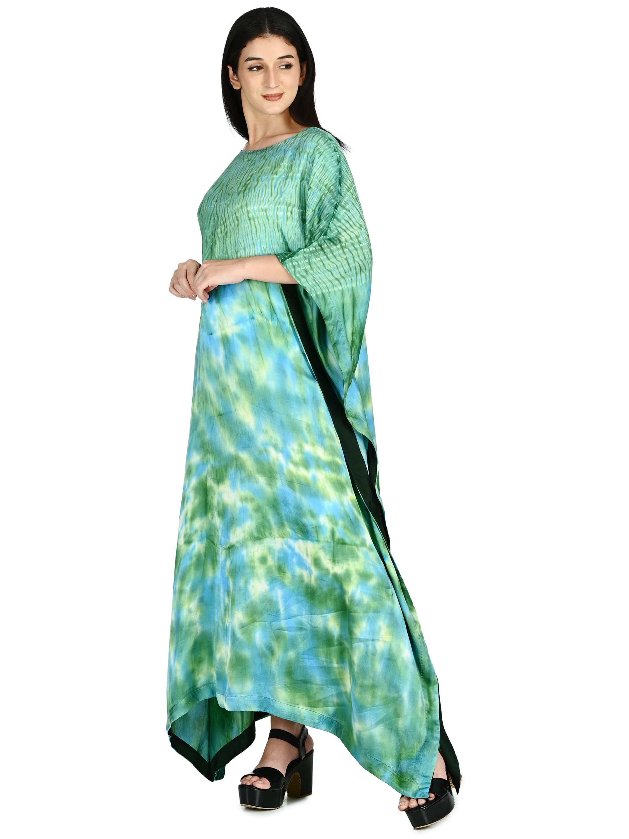 Sage Shibori Kaftan 2