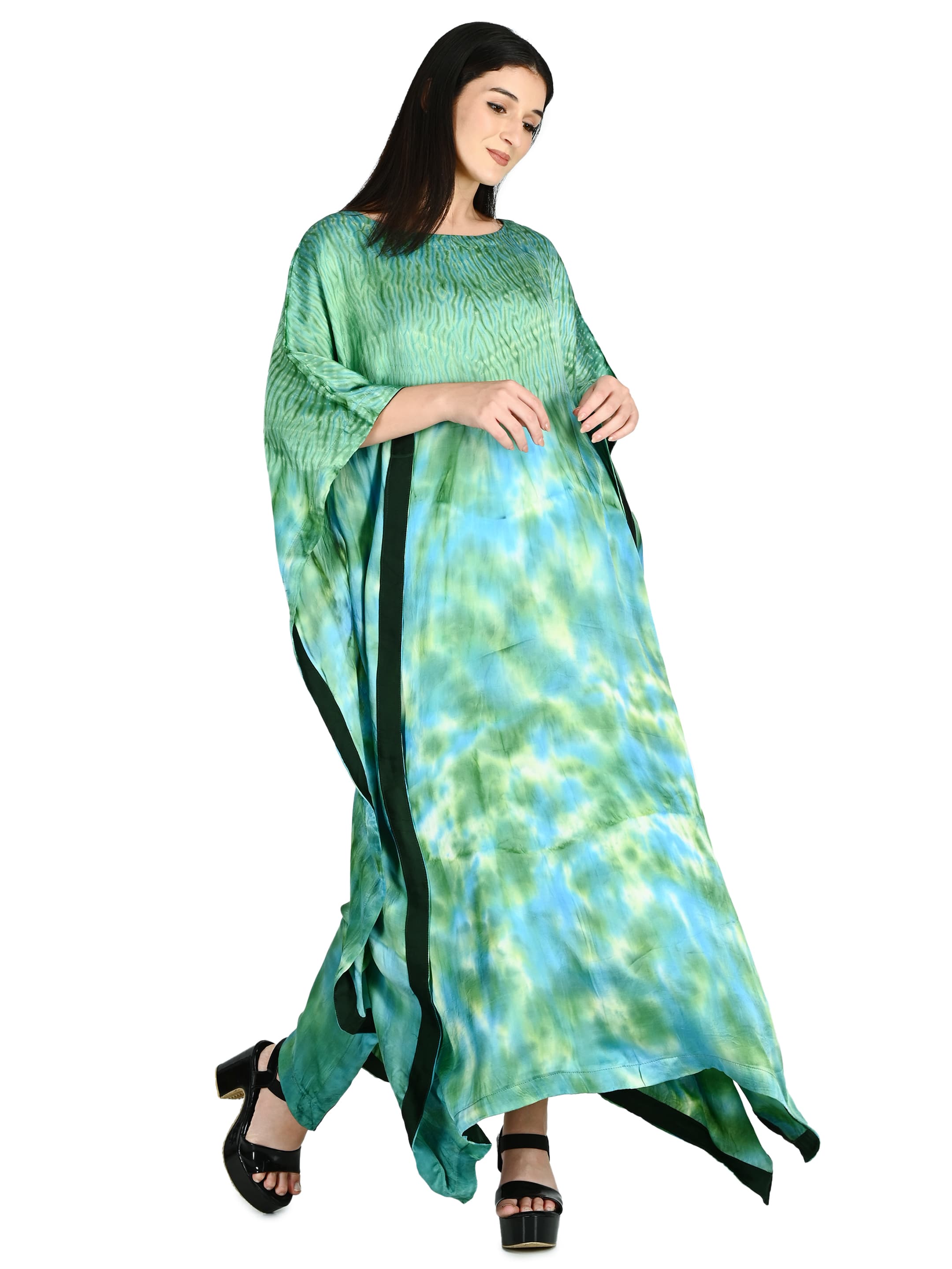 Sage Shibori Kaftan 3