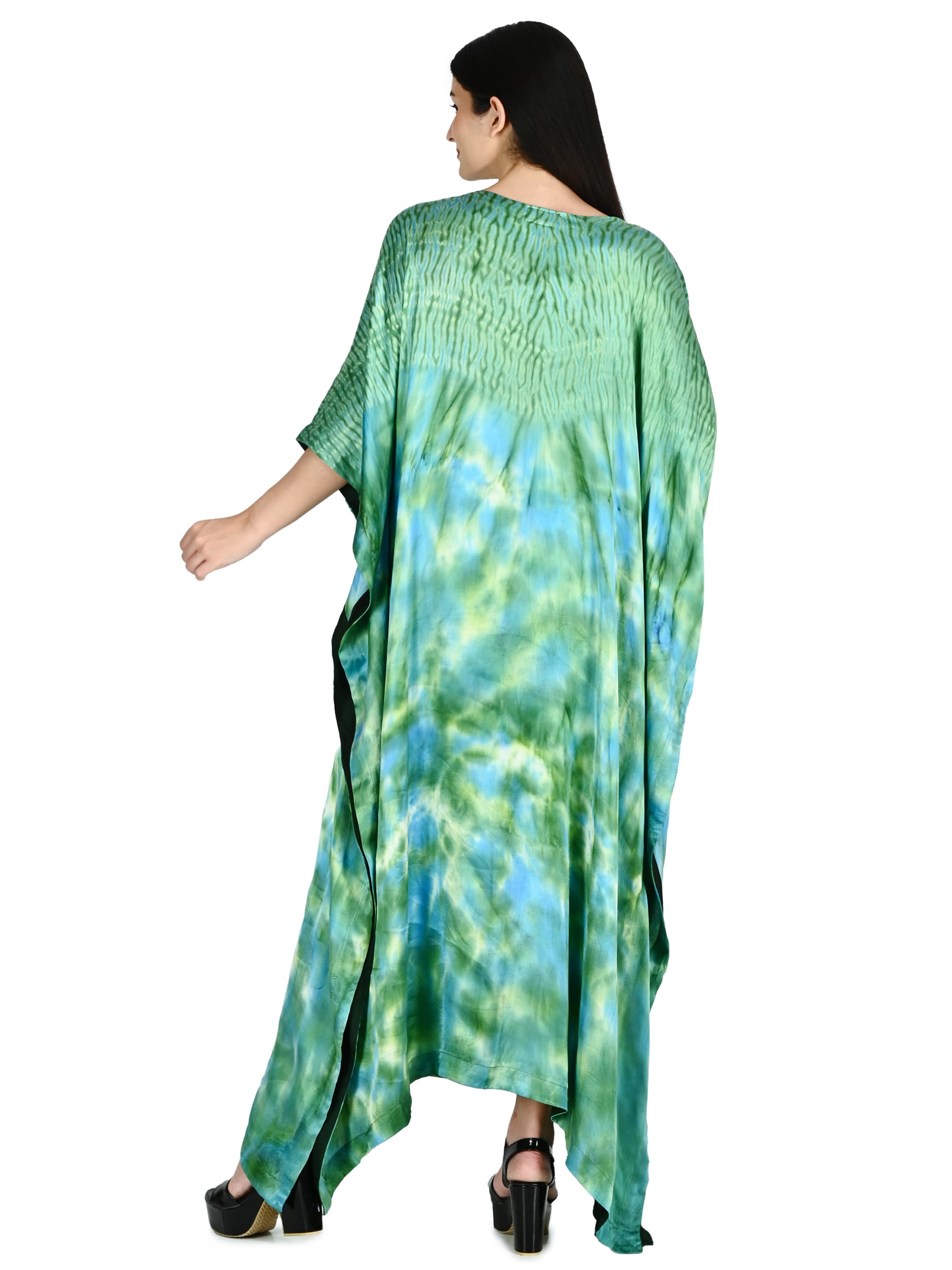 Sage Shibori Kaftan 4