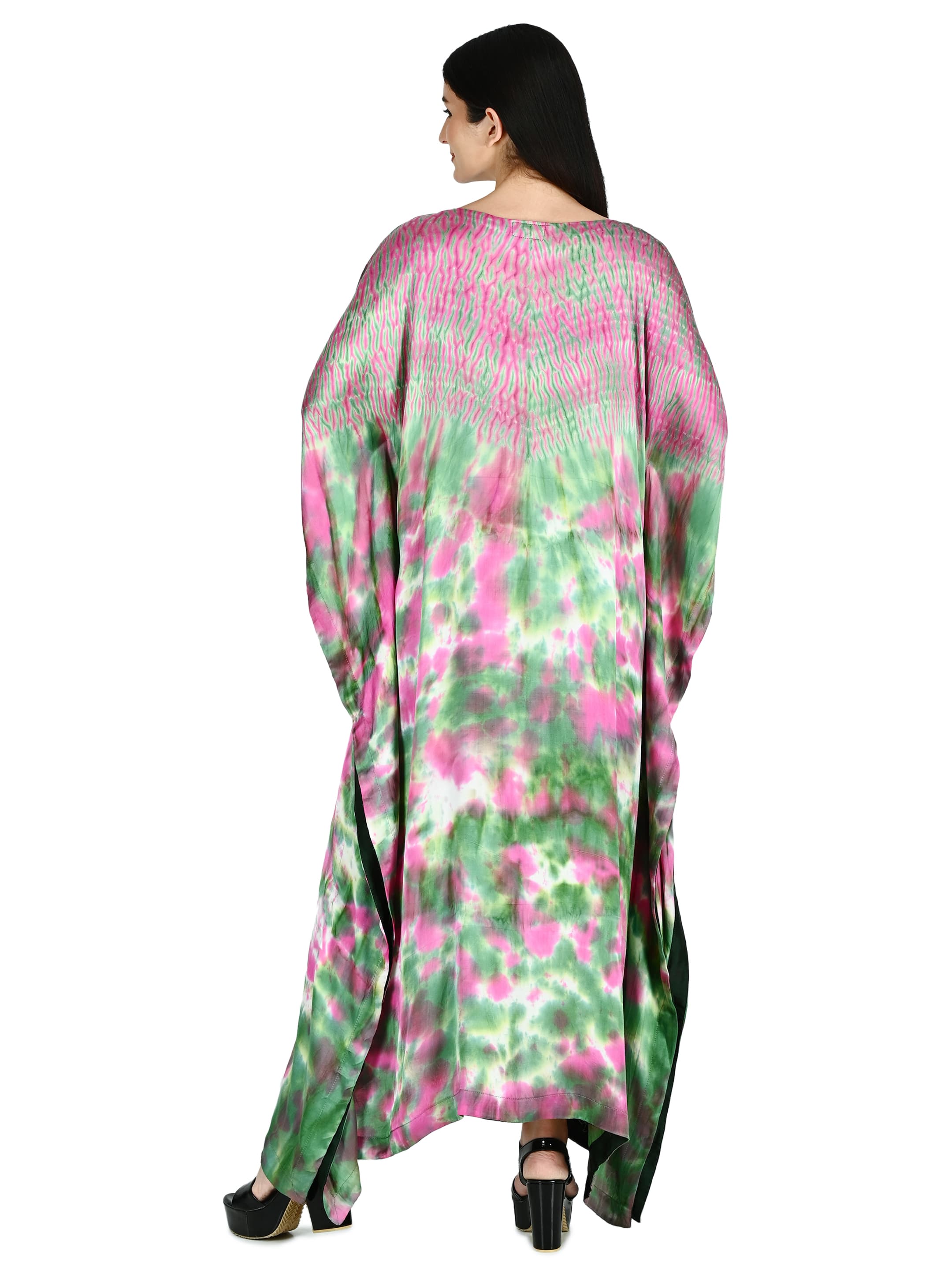 Emerald & Rose Tie-Dye Kaftan 4