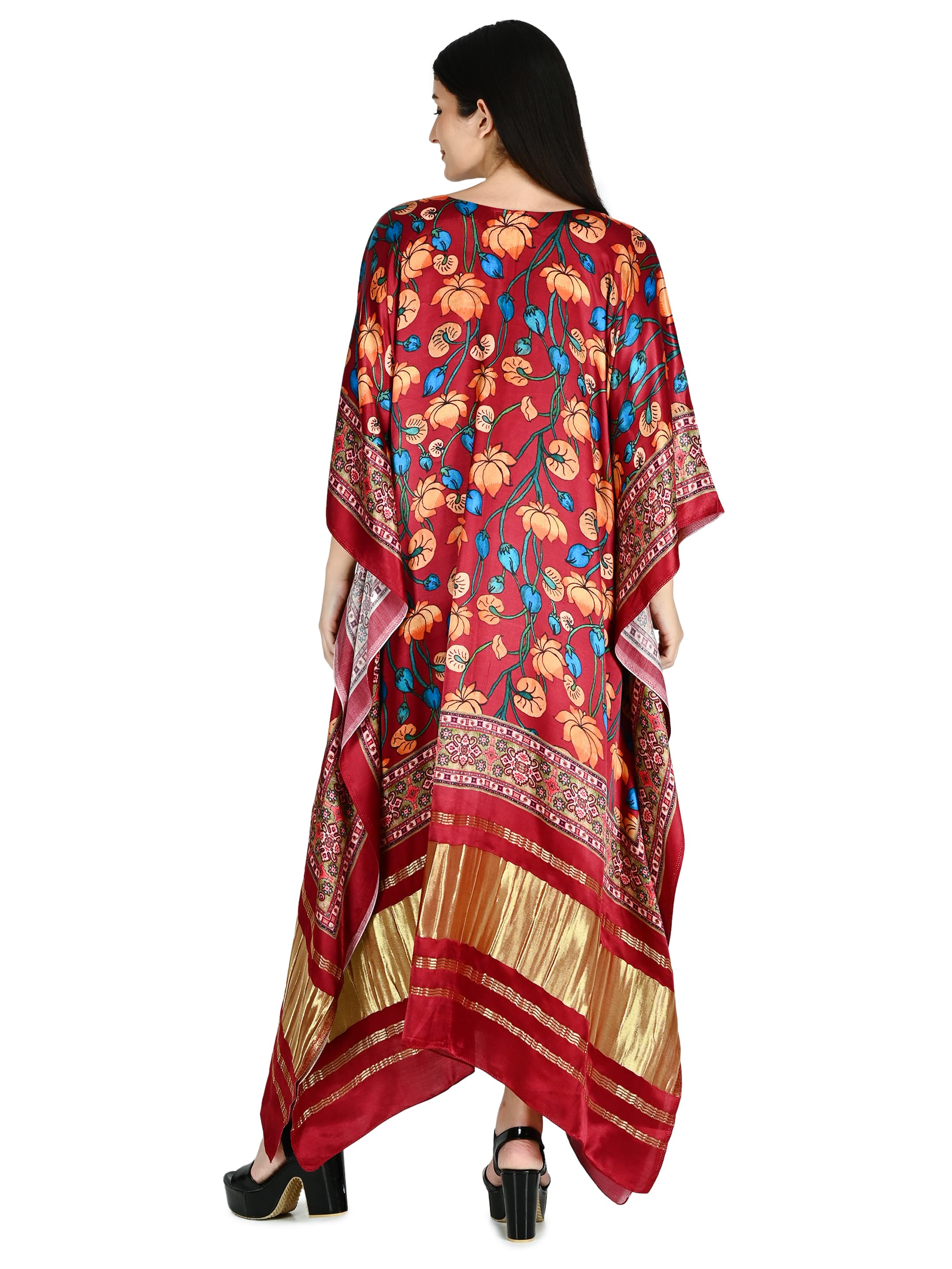 Maroon Lotus Kaftan 4