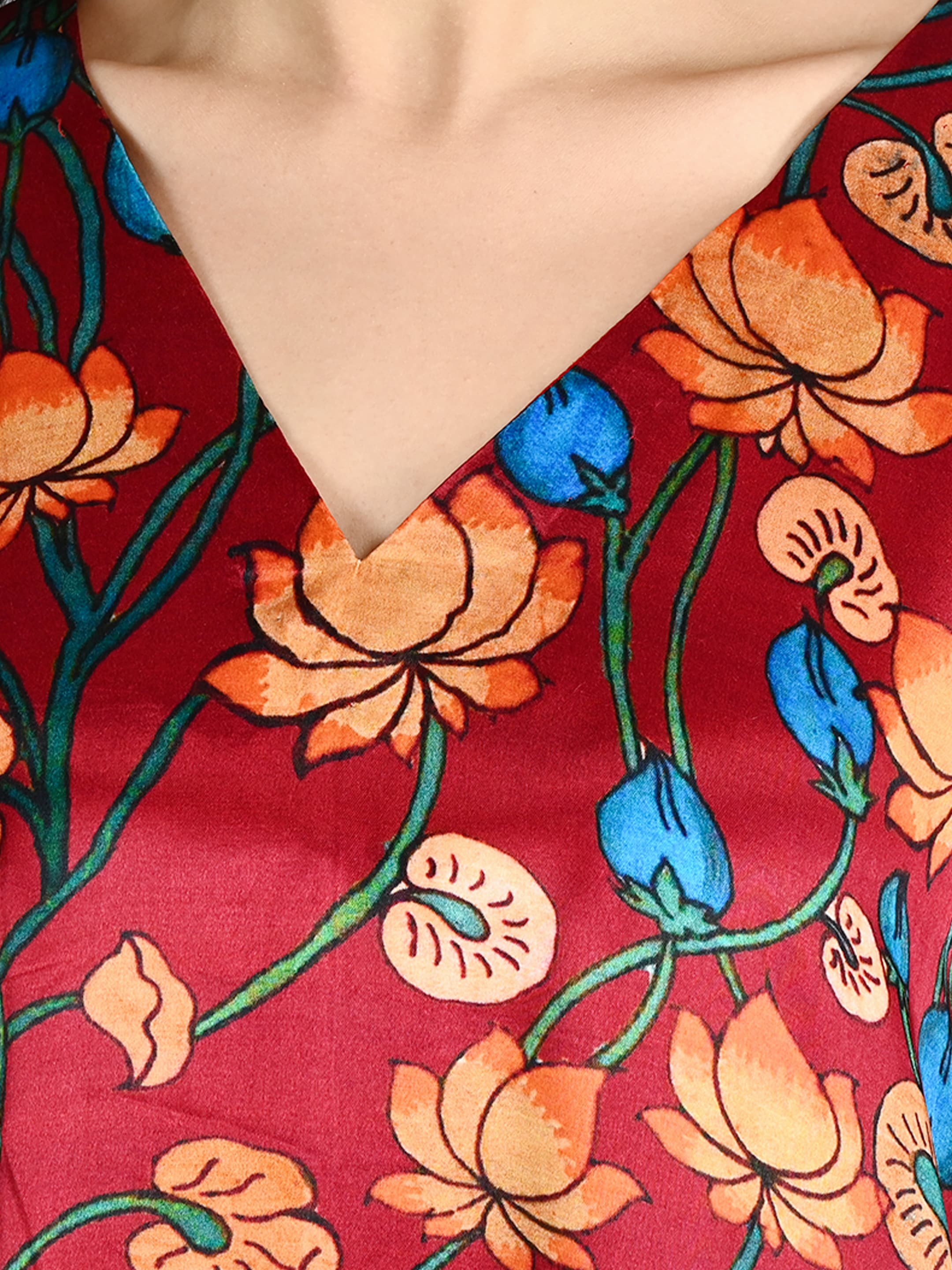 Maroon Lotus Kaftan 6