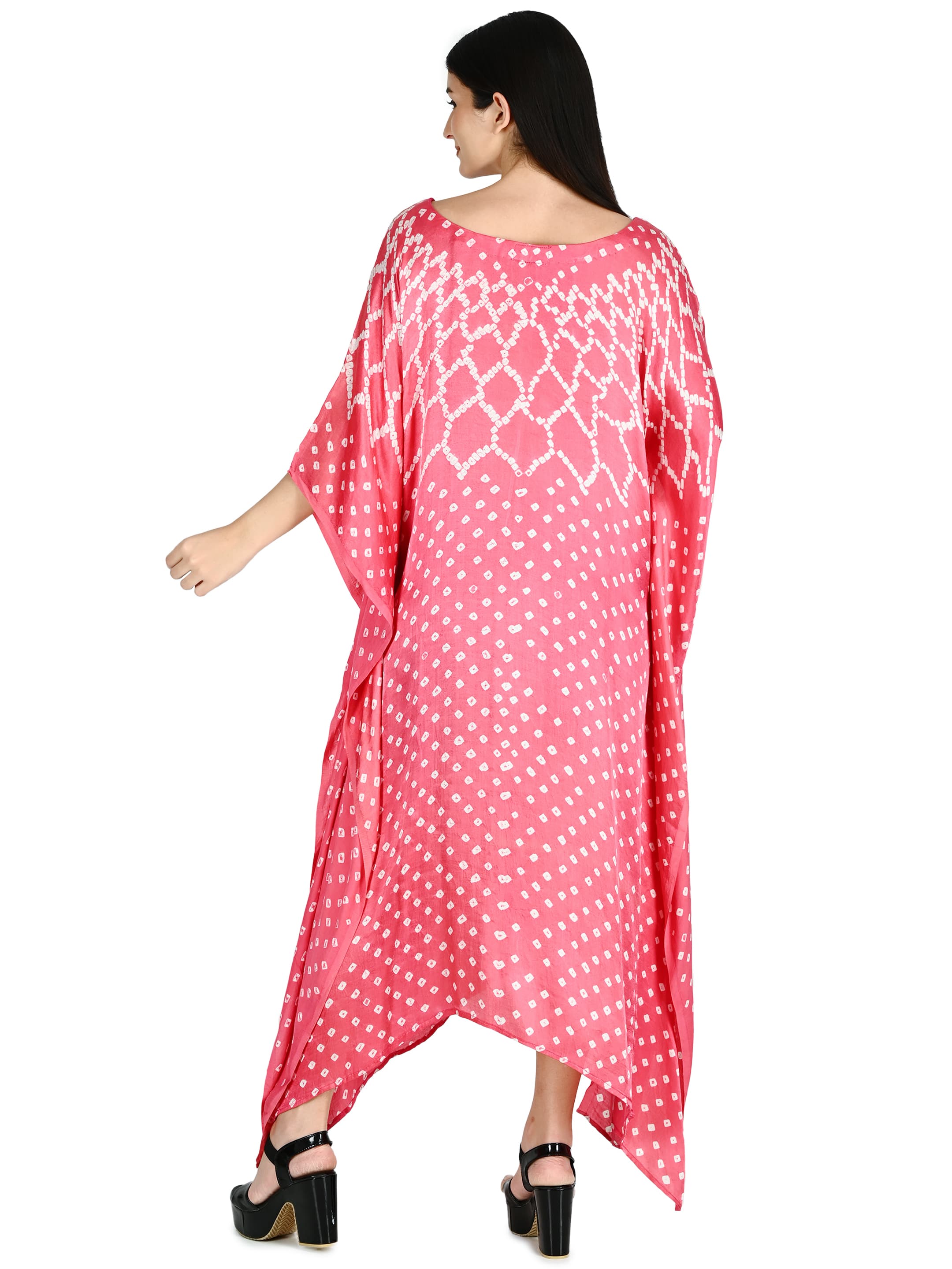 Rose Bandhani Kaftan 6