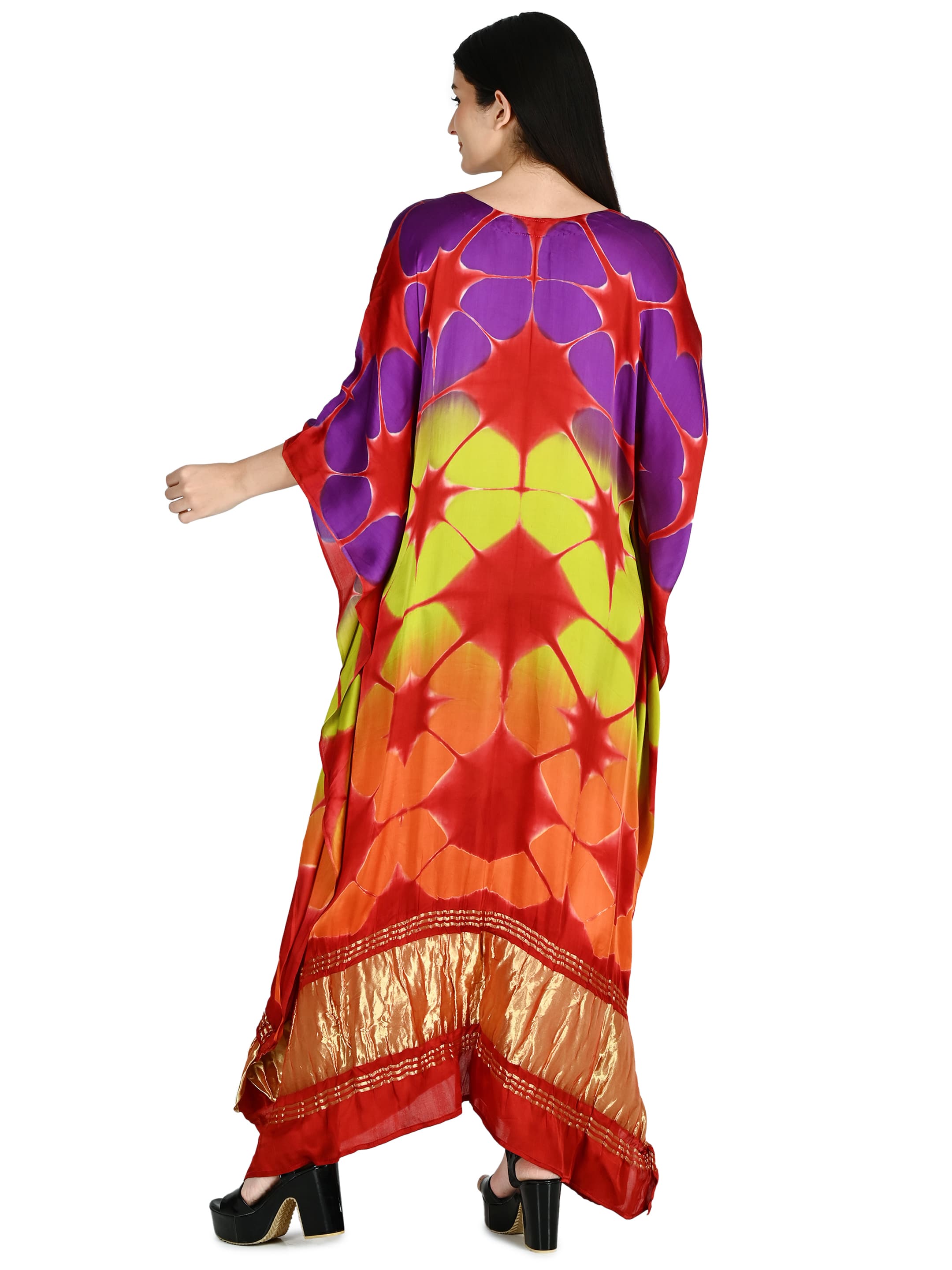 Violet Sunburst Tie-Dye Kaftan 5