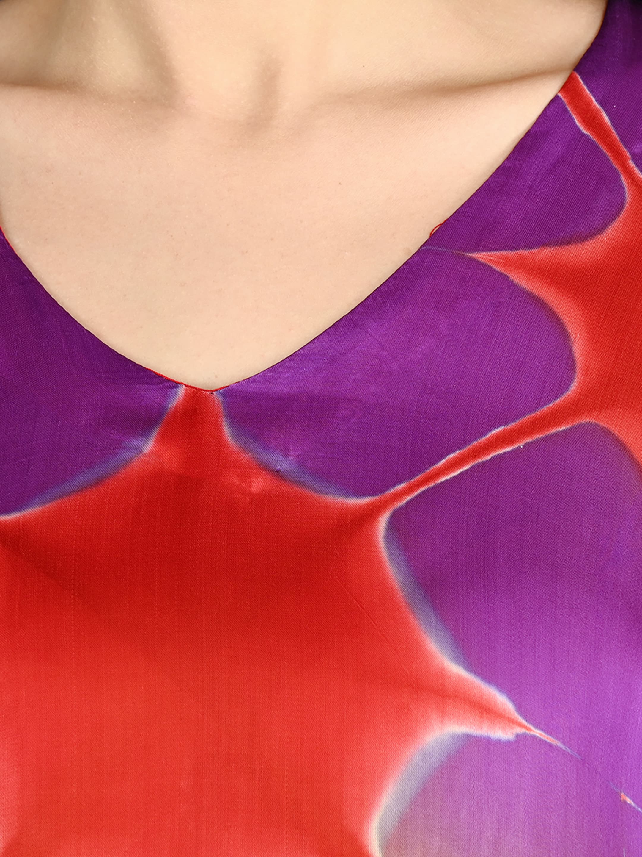 Violet Sunburst Tie-Dye Kaftan 7