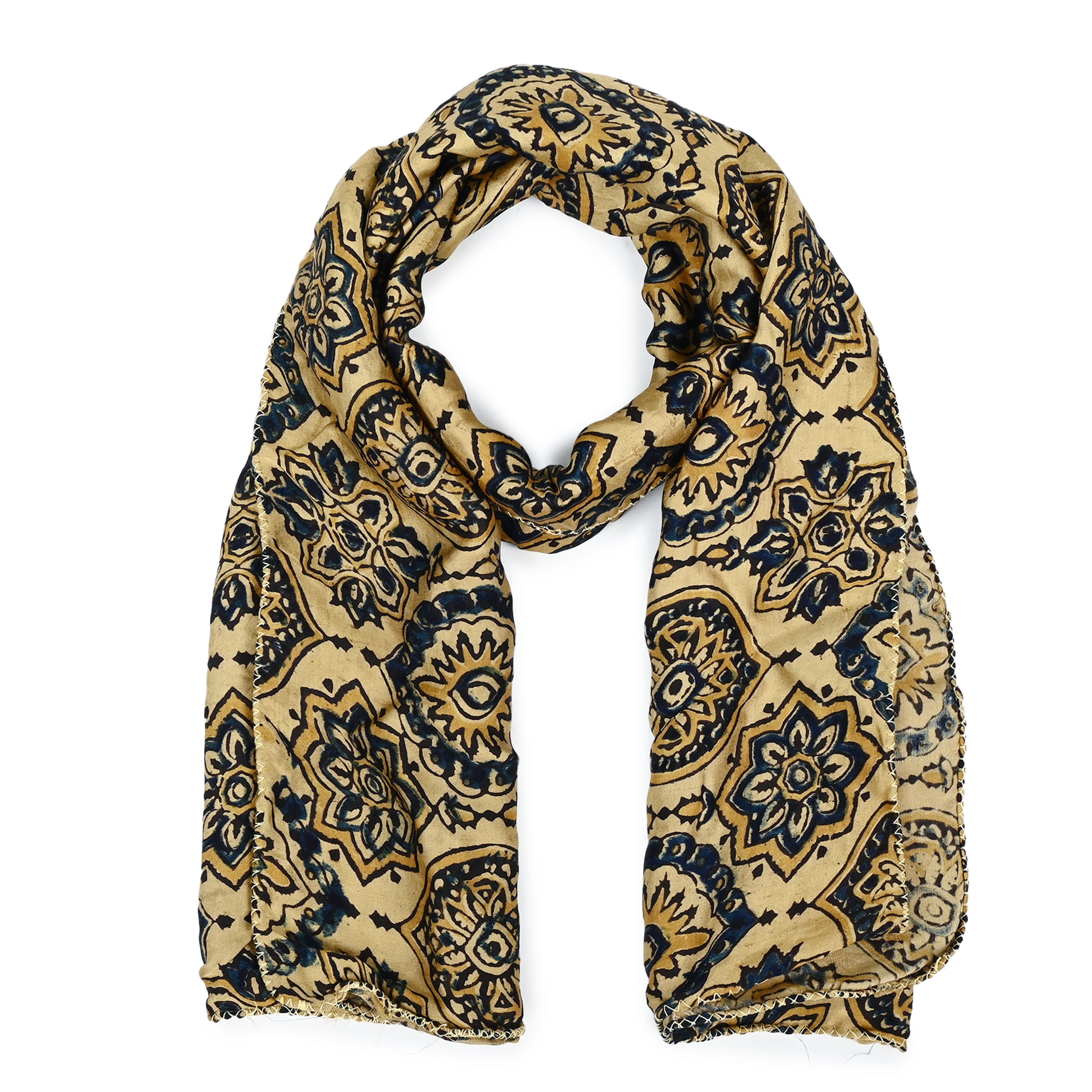 Ajrakh Pocket Scarf — Amber 3