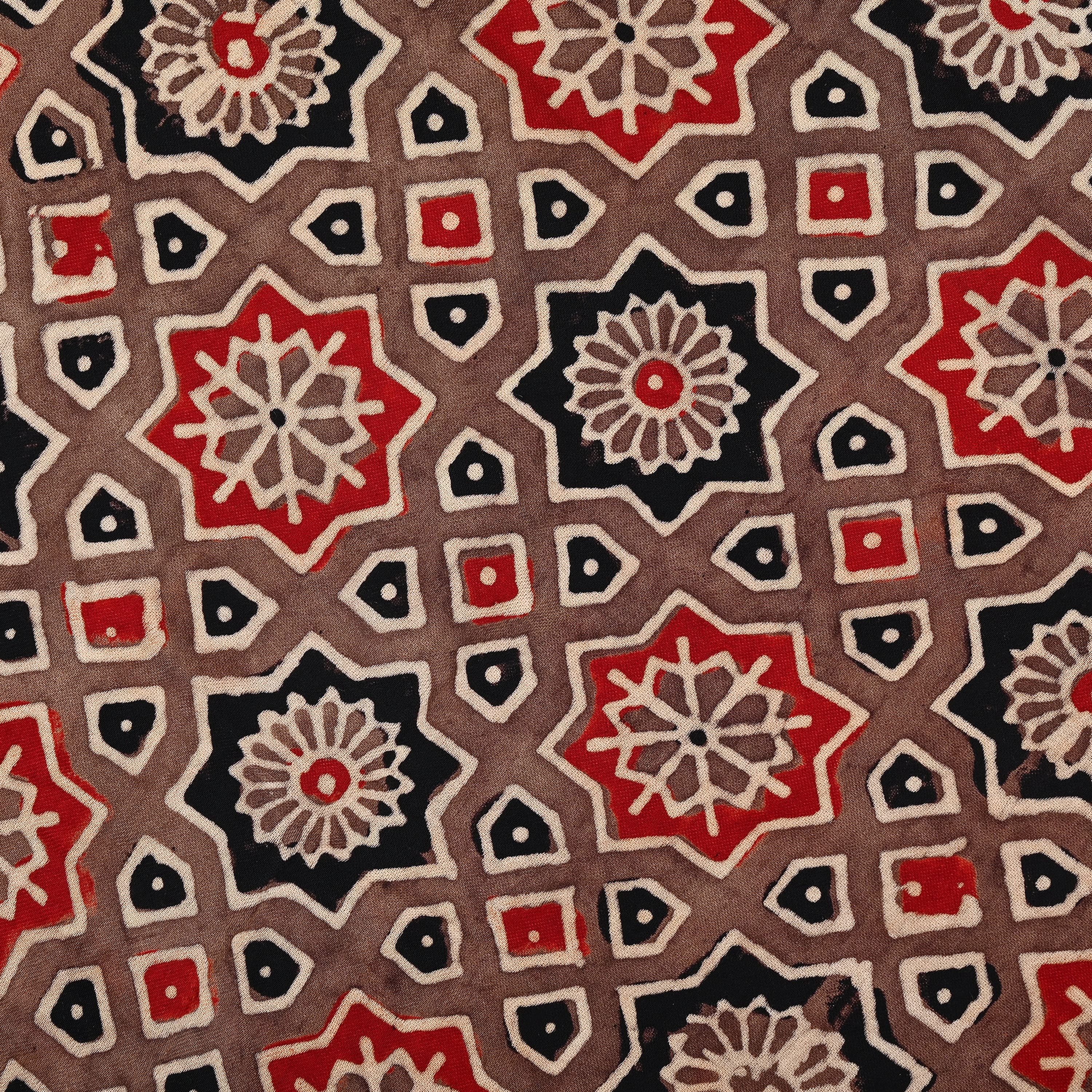 Ajrakh Pocket Scarf — Rust 5