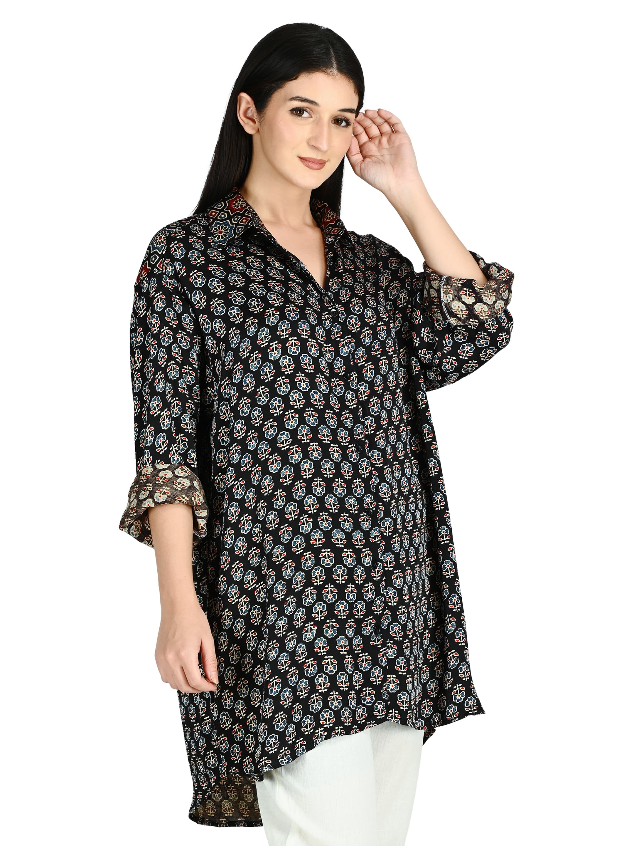 Black Ajrakh Shirt Tunic 2