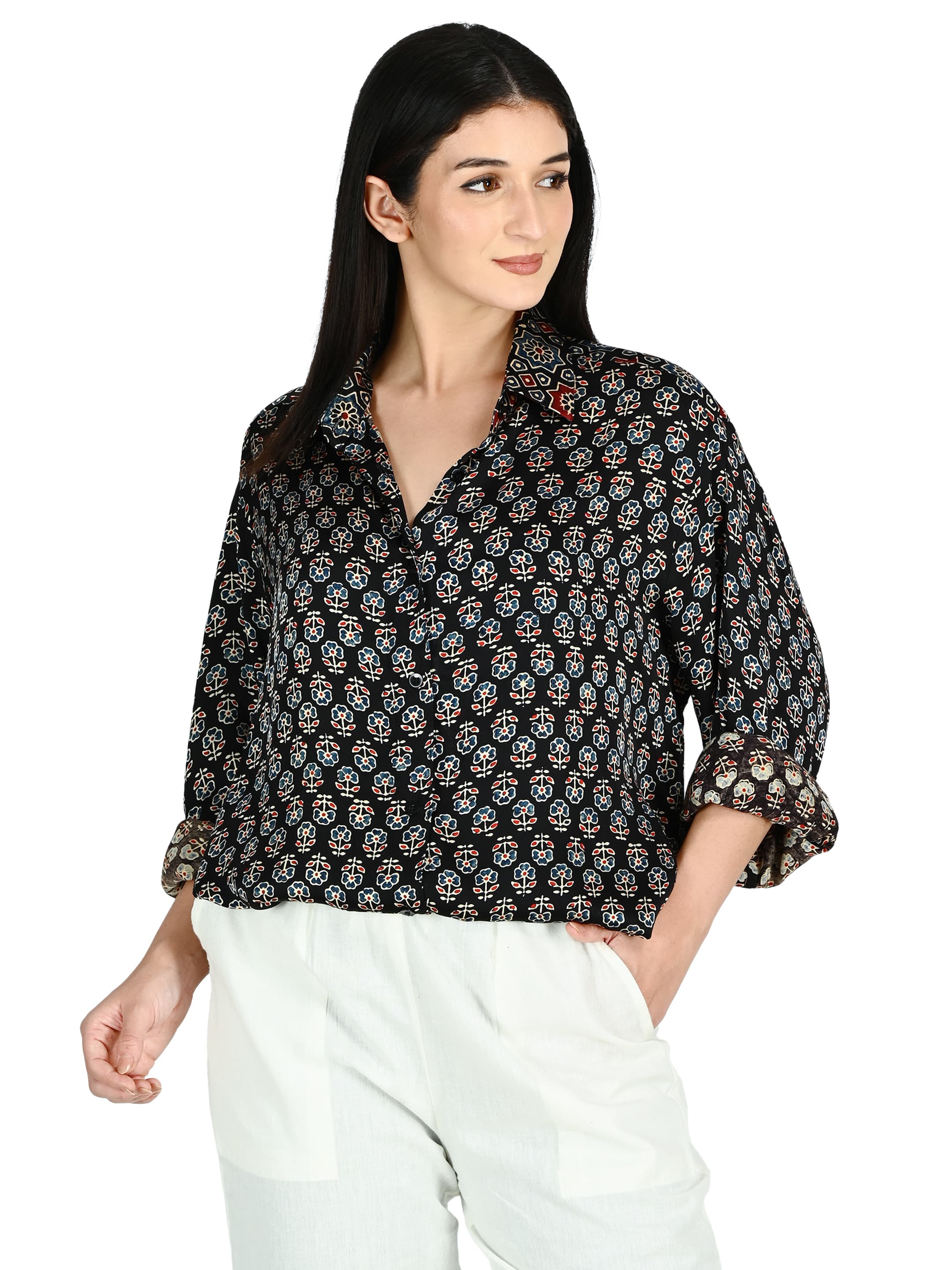 Black Ajrakh Shirt Tunic 5