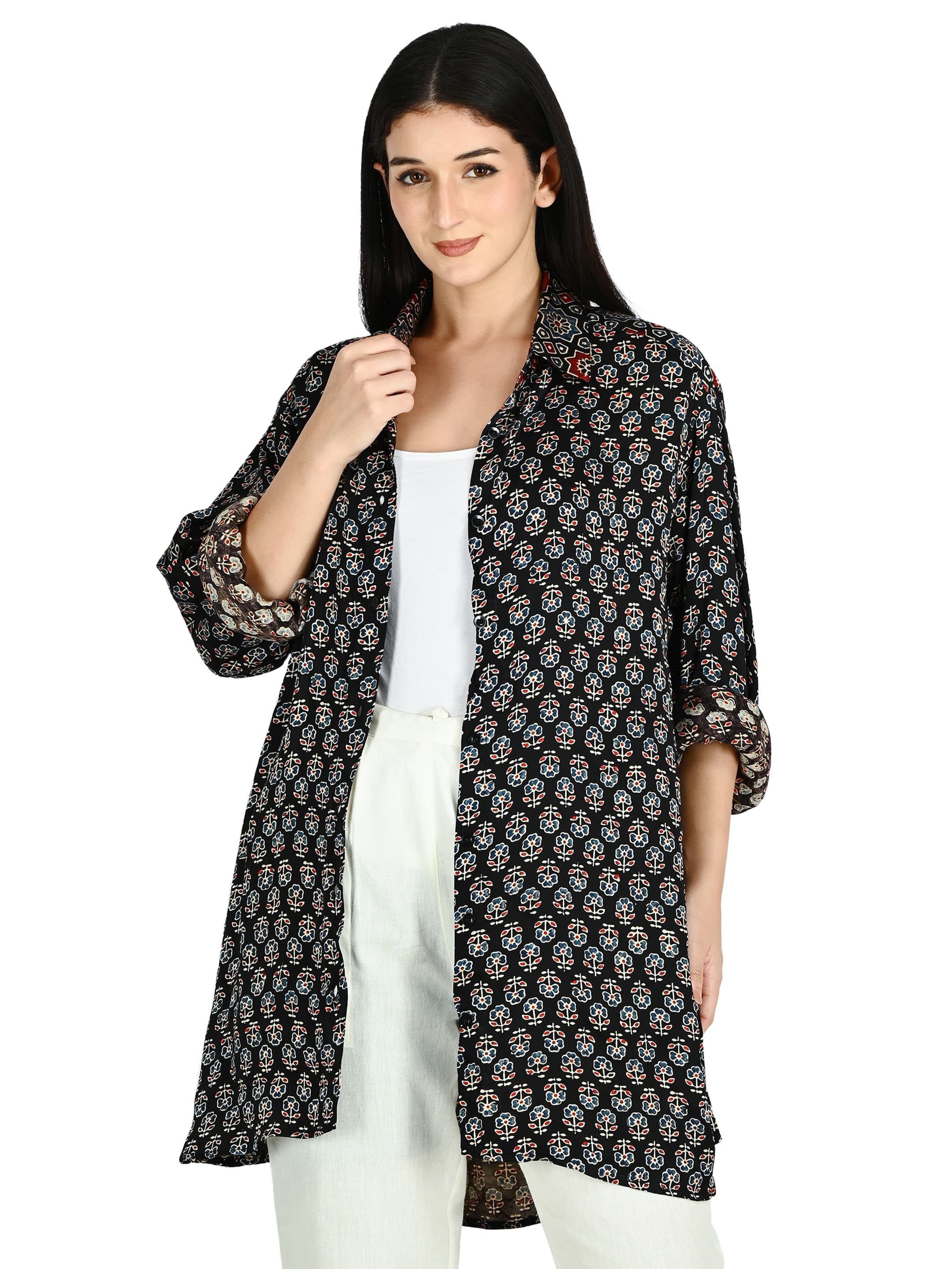 Black Ajrakh Shirt Tunic 7