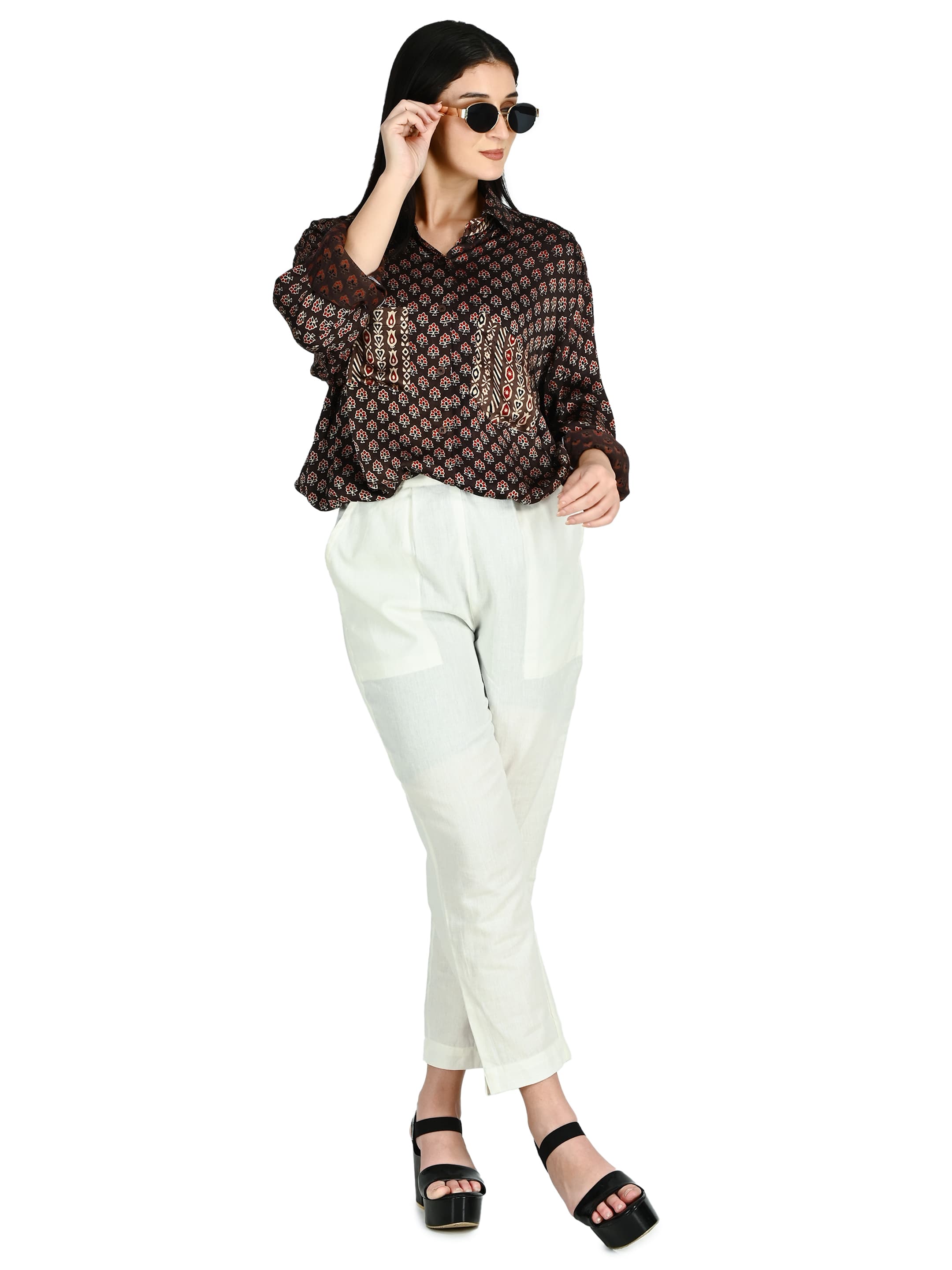 Chocolate Ajrakh Pocket Tunic 6