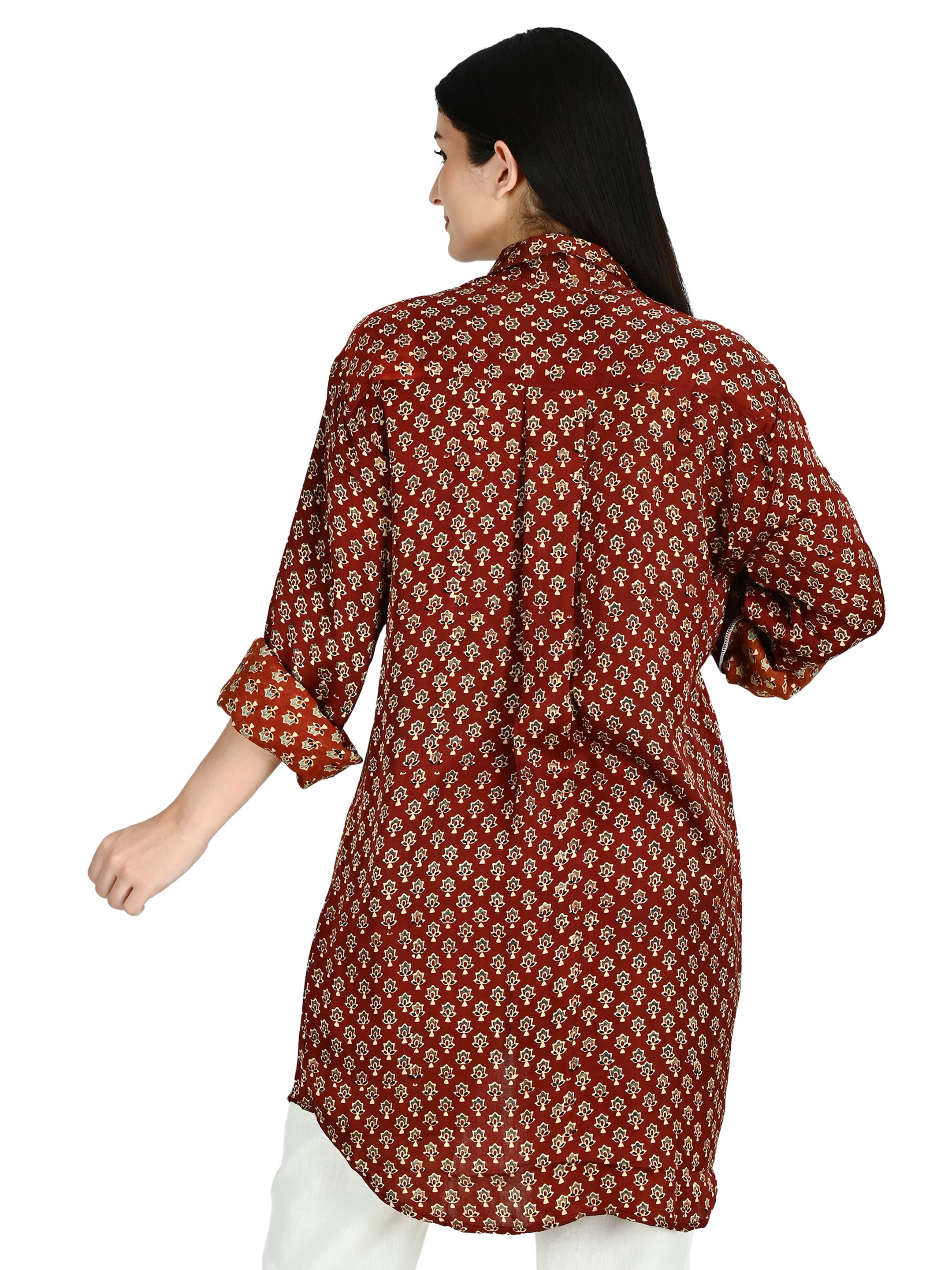 Maroon Buti Print Tunic 3