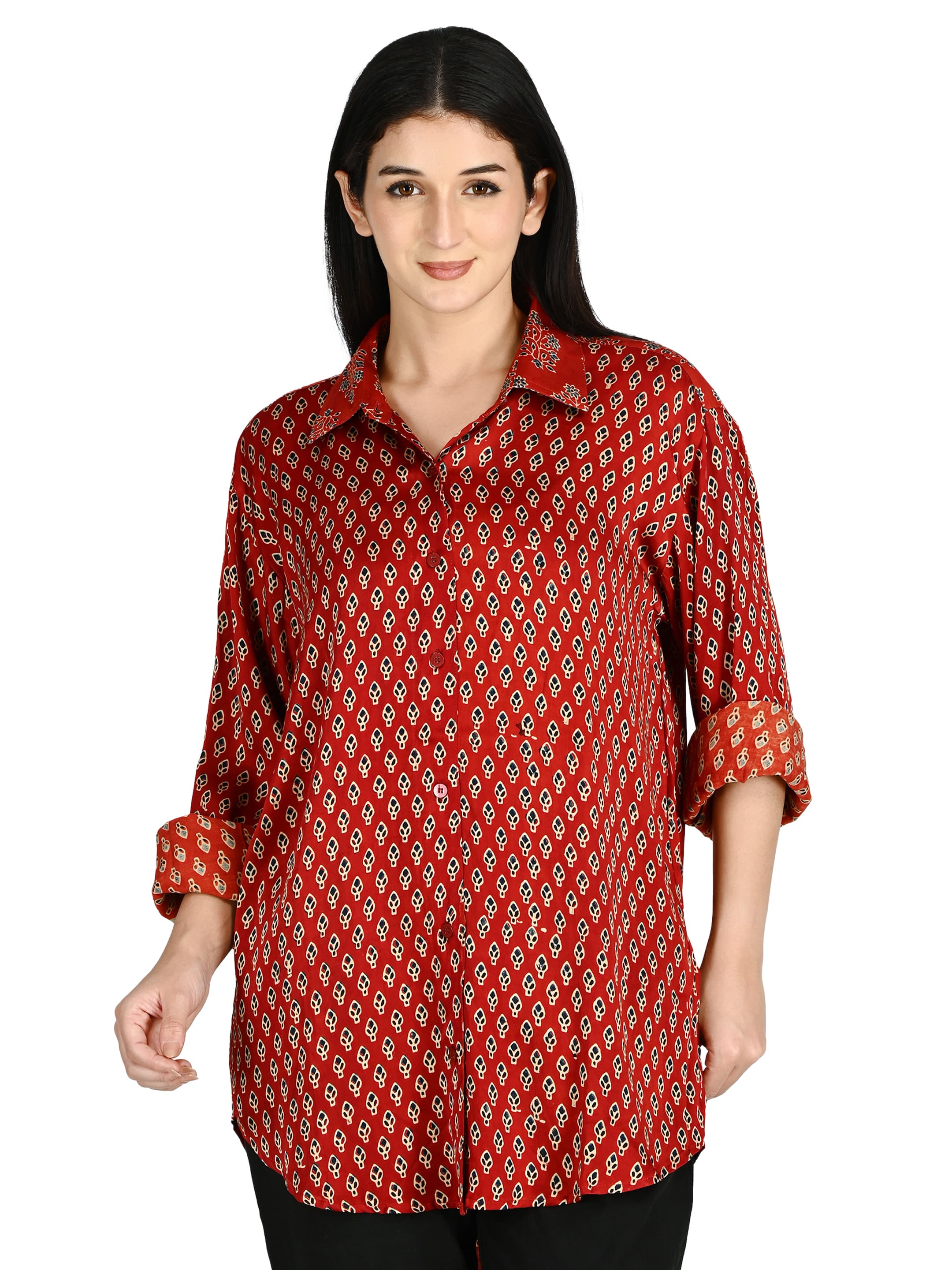 Rust Ajrakh Buti Tunic 2