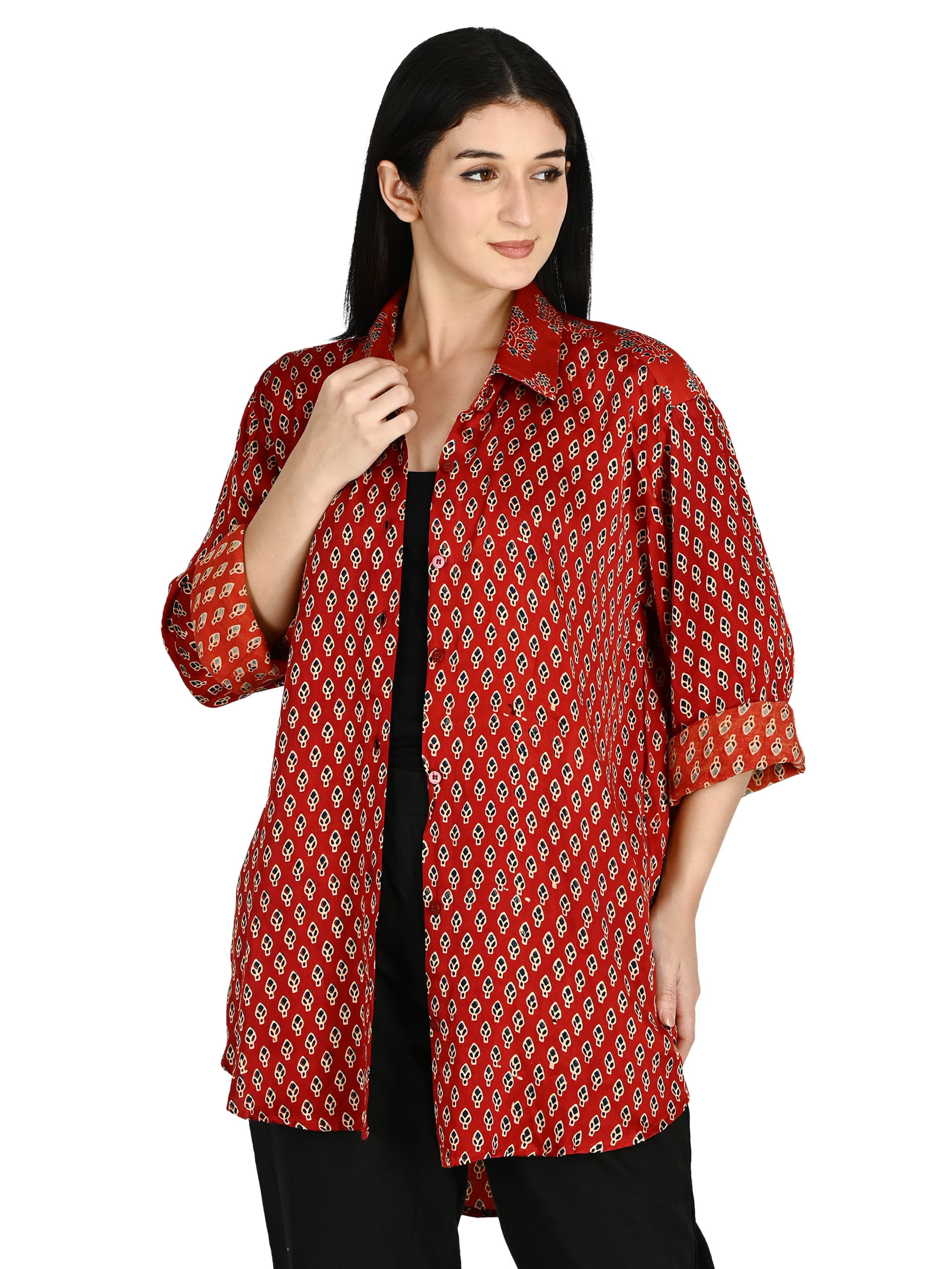 Rust Ajrakh Buti Tunic 7