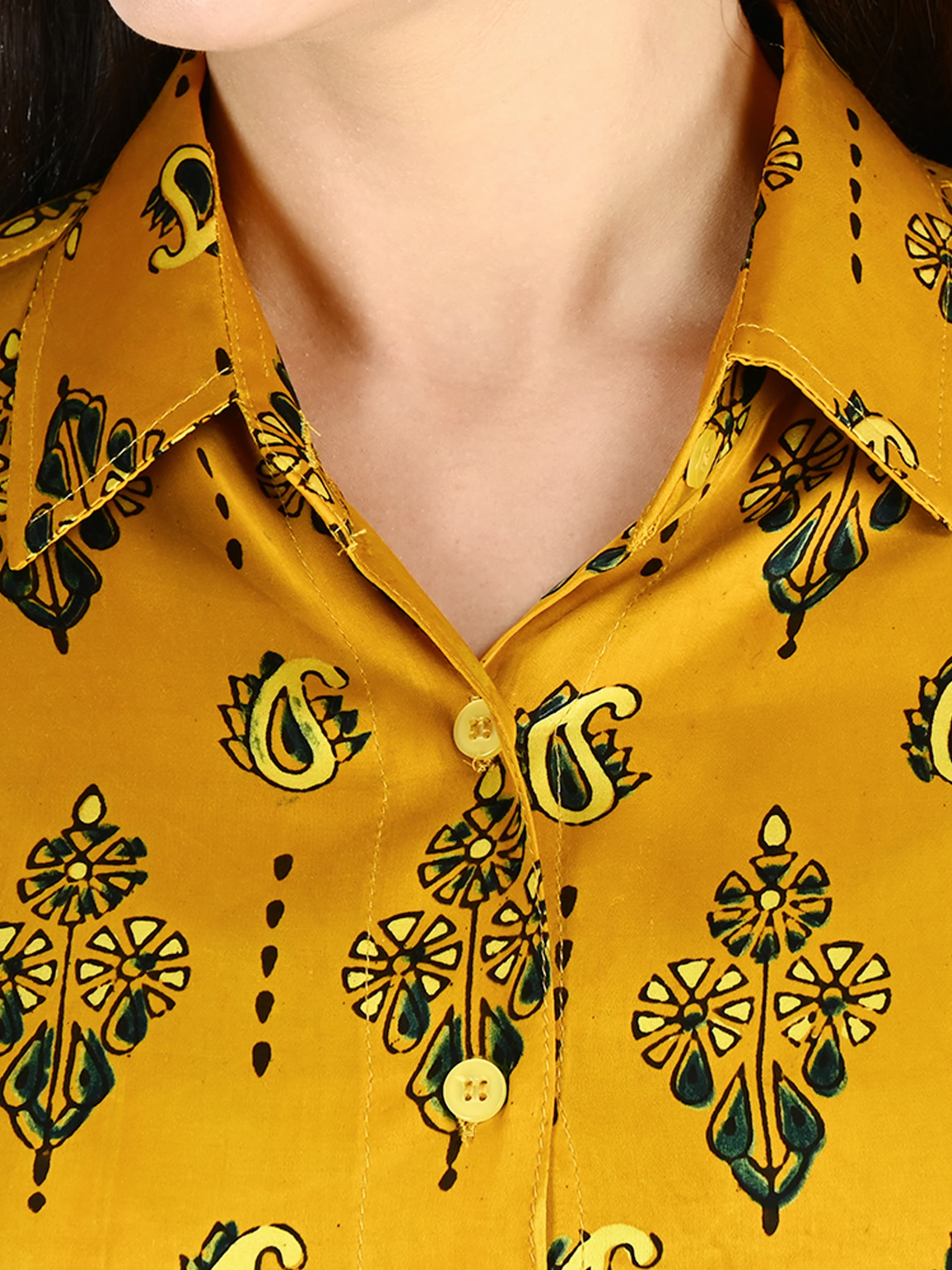 Mustard Paisley Shirt Tunic 4