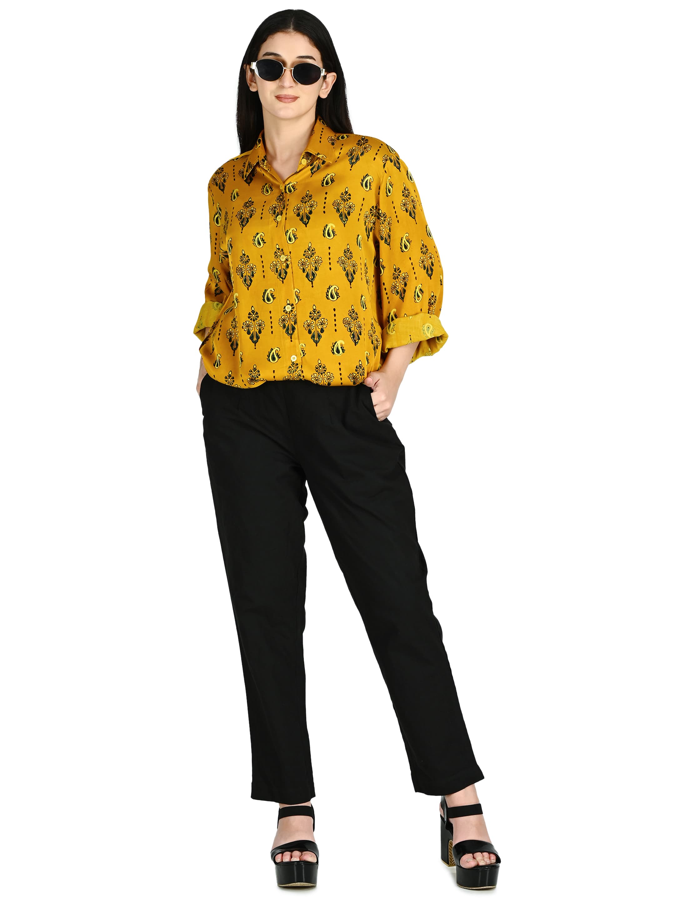 Mustard Paisley Shirt Tunic 6